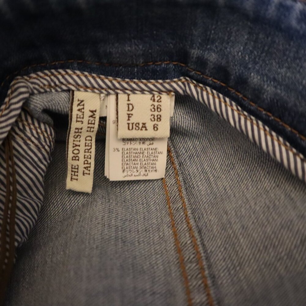 Brunello Cucinelli Monili Jeans Blue Distressed Relax Tapered Leg Denim Size 6 - Picture 10 of 10
